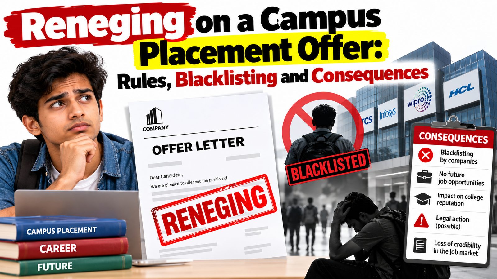 Campus placement reneging: rules and consequences