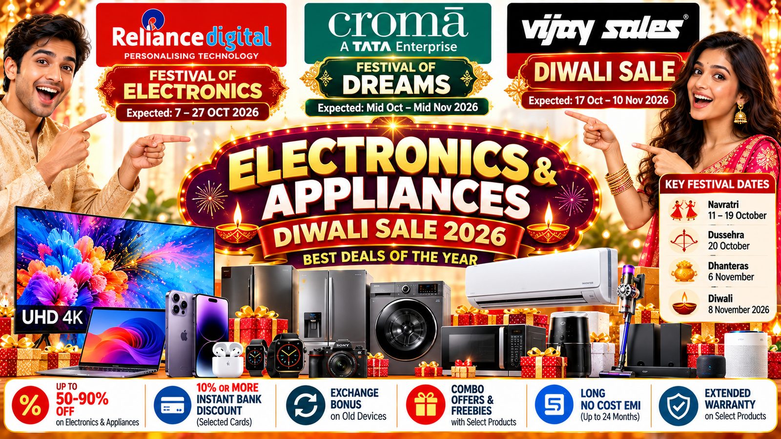 Diwali Electronics Mega Sale 2026 banner