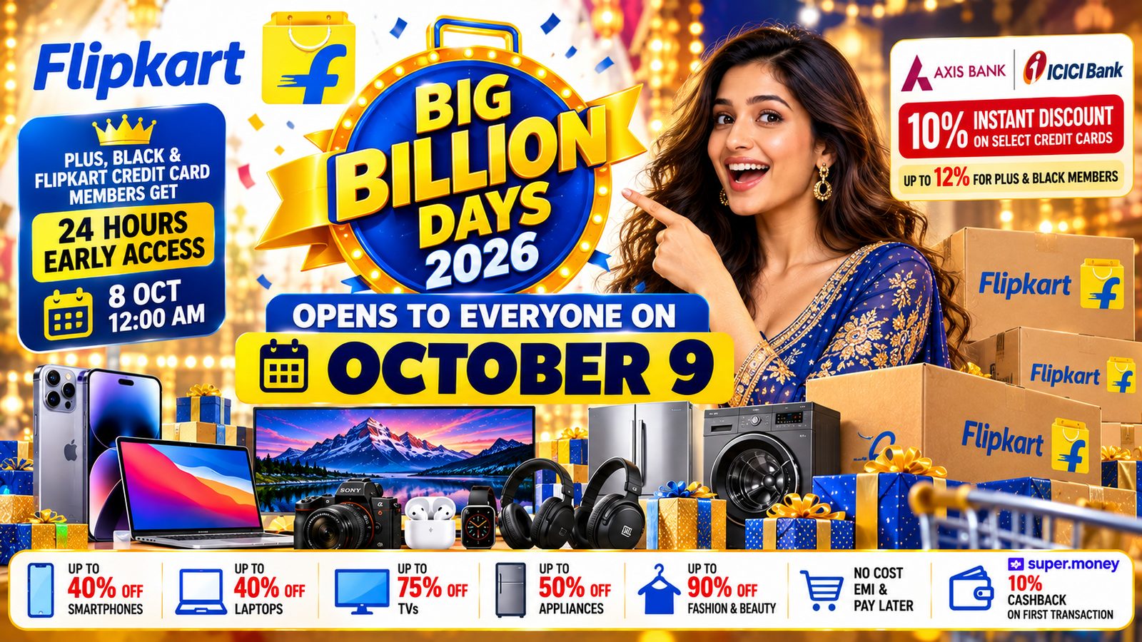 Flipkart Big Billion Days 2026 sale banner