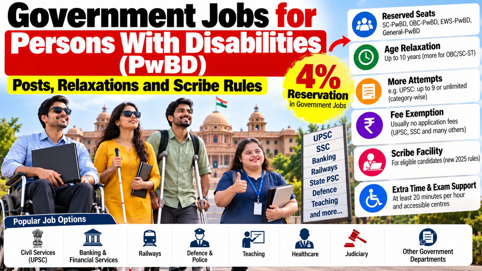 Government Jobs for Persons With Disabilities (PwBD): Benefits and Opportunities